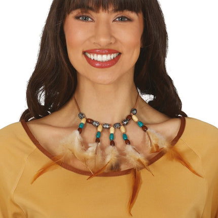 Indiaanse Veren Ketting van Fiestas Guirca koop je bij Partywinkel