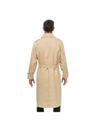 Gabardina beige de estilo detective para hombre