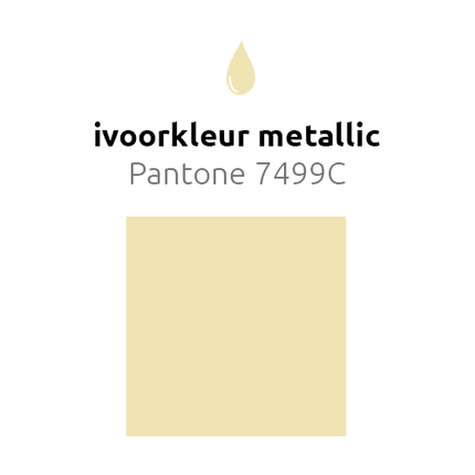 Ivoorkleur Ballonnen Metallic 25cm 50st van Balloonia koop je bij Partywinkel