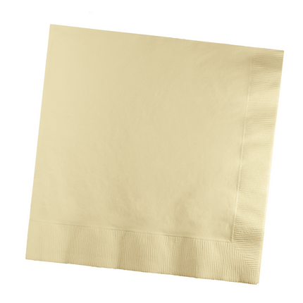 Ivoorkleurige Servetten 3 - Laags 41cm 25st van Creative Converting koop je bij Partywinkel
