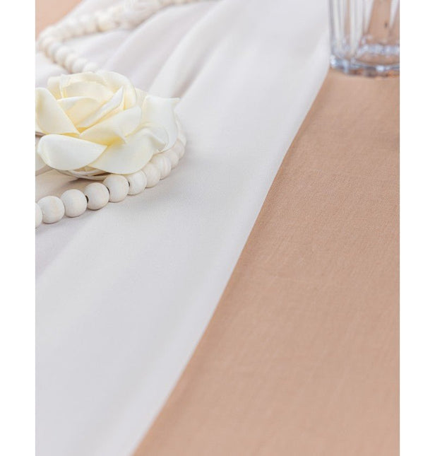 Ivoorkleurige Tafelloper 5m van CHAKS koop je bij Partywinkel