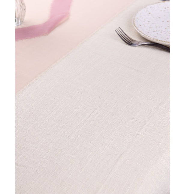 Mantel de algodón marfil 2,4 m