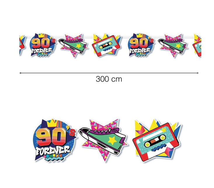 Jaren 90 Slinger 3m van Fiestas Guirca koop je bij Partywinkel