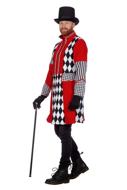 Jas ruiten rood/wit/zwart - Partywinkel - 8720059077649