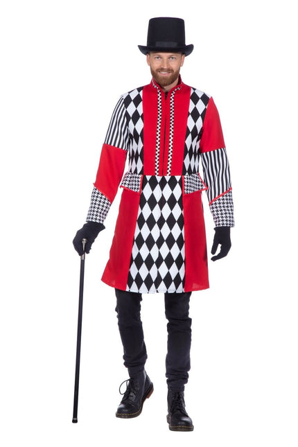 Jas ruiten rood/wit/zwart - Partywinkel - 8720059077649