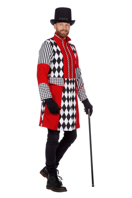 Jas ruiten rood/wit/zwart - Partywinkel - 8720059077649