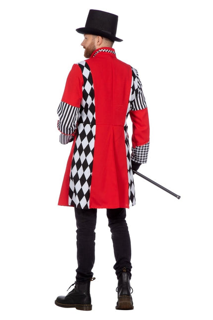 Jas ruiten rood/wit/zwart - Partywinkel - 8720059077649