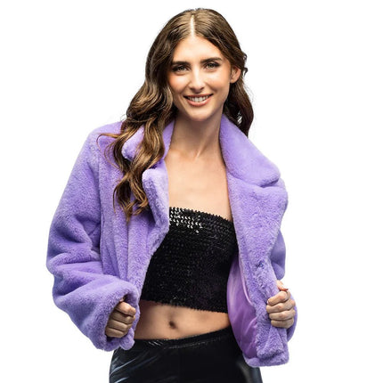 Jasje Fluffy rave lila (M/L) van Boland koop je bij Partywinkel