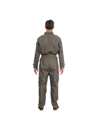 Mono de piloto de caza para hombre, color verde oliva