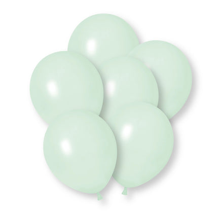 Globos verde pastel de 30 cm, 50 unidades