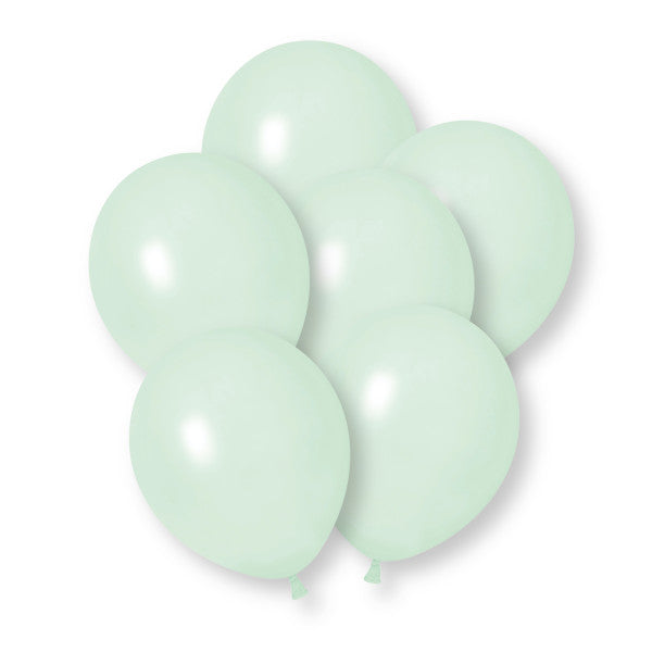 Globos verde pastel de 30 cm, 50 unidades