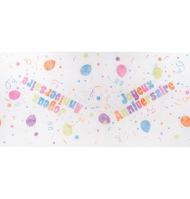 Traves de Mesa Joyeux Anniversaire Color 5m