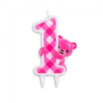 Kaars 1st birhtday Meisje 9,7cm van WeFiesta koop je bij Partywinkel