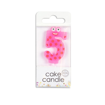 Kaars 5 Jaar Meisje 4,9cm van WeFiesta koop je bij Partywinkel