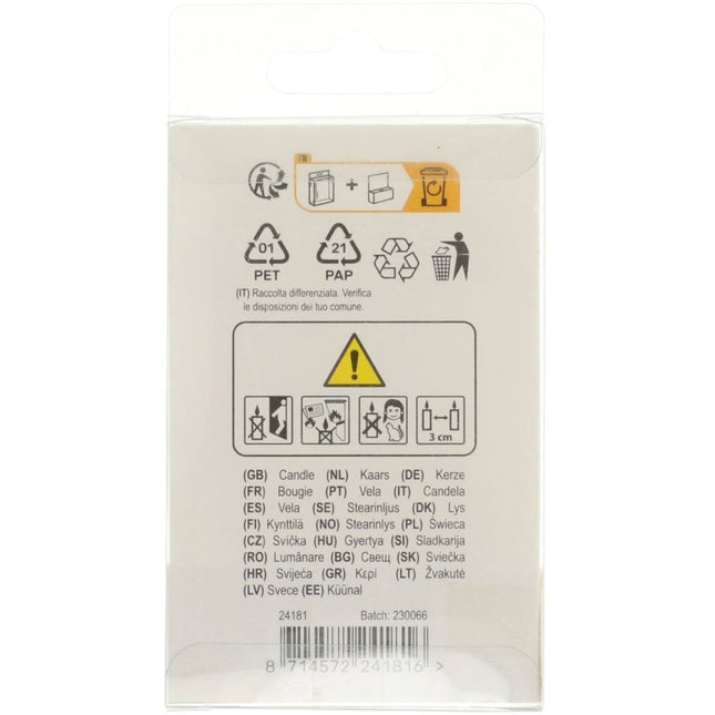 Kaars Colorblock Cijfer 18 van Folat koop je bij Partywinkel