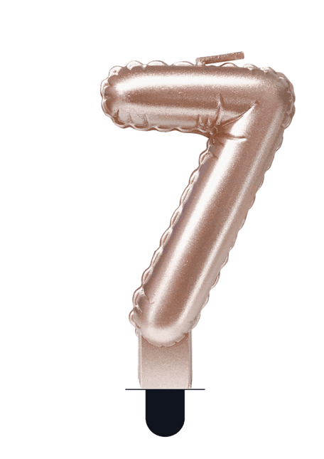 Kaars Folie Ballon Rose Goud 7 10cm van Paper Dreams koop je bij Partywinkel