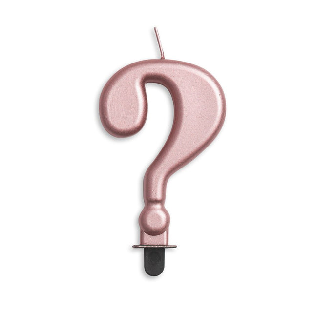 Kaars ? Jaar Rose Goud Metallic 8cm van WeFiesta koop je bij Partywinkel