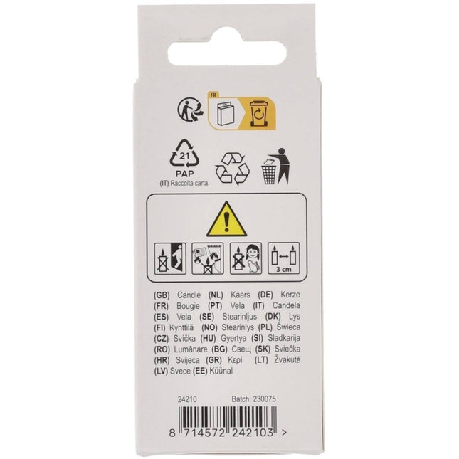 Kaars Retro Cijfer 0 Roze van Folat koop je bij Partywinkel