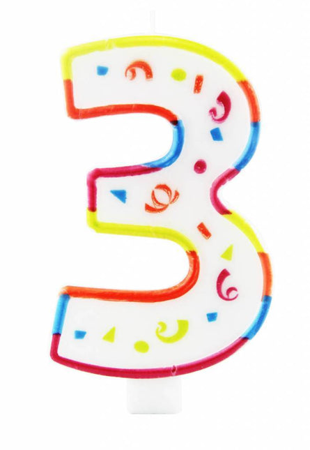 Kaars XL 3 Jaar 17cm van Folat koop je bij Partywinkel