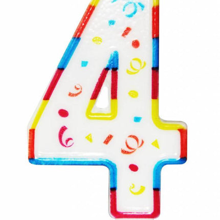 Kaars XL 4 Jaar 17cm - Partywinkel - 8714572229241