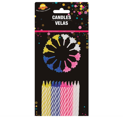 Kaarsen Gekleurd 5,5cm 24st van Fiestas Guirca koop je bij Partywinkel