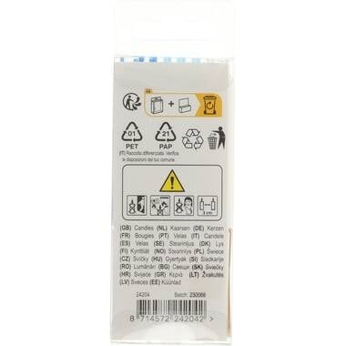 Kaarsjes Blauw 6cm 16 stuks van Folat koop je bij Partywinkel