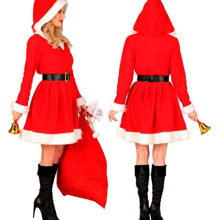 Kerst Jurk Rood Wit Dames van Widmann koop je bij Partywinkel