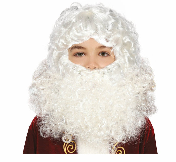 Kerstman Pruik Kind 2 delig van Fiestas Guirca koop je bij Partywinkel