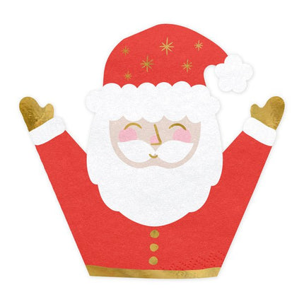 Kerstman Servetten 16cm 20st van Partydeco koop je bij Partywinkel