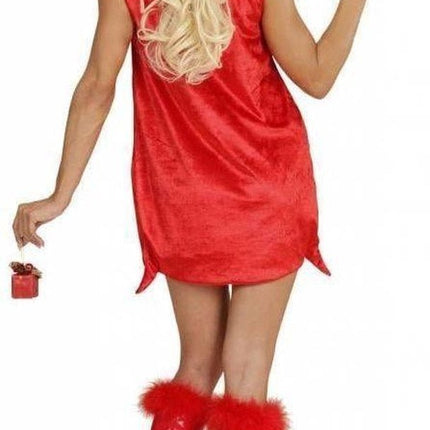 Kerstvrouw Jurkje Kerstzak met Kado Haarband van Widmann koop je bij Partywinkel