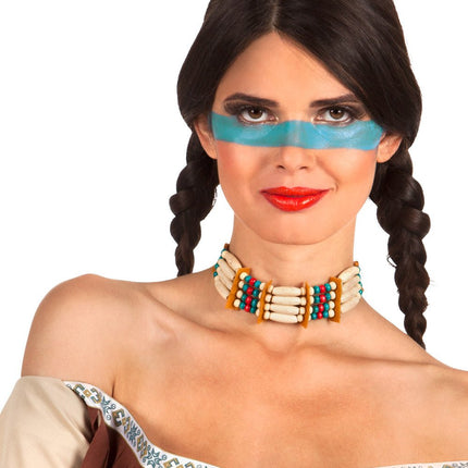 Ketting Choker Indiaan van Boland koop je bij Partywinkel