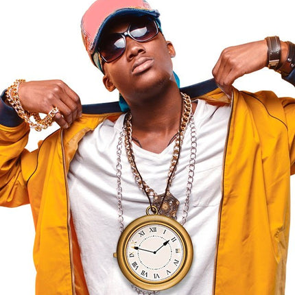 Ketting Met Grote Klok 20 cm van Widmann koop je bij Partywinkel