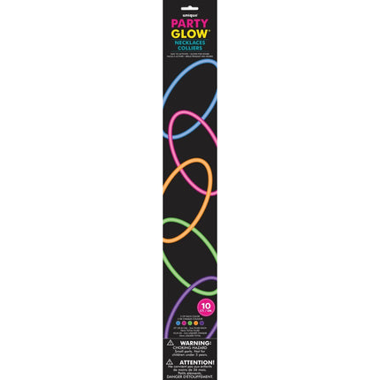 Kettingen Glow In The Dark 10st van Unique koop je bij Partywinkel