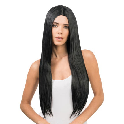 Peluca Keyla negra, 73 cm