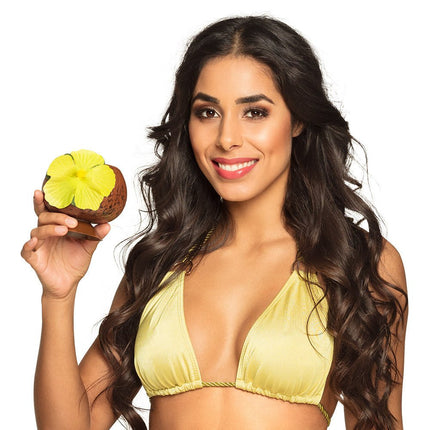 Kokosnoot Beker Hawaii Plastic 10cm - Partywinkel - 8712026523747