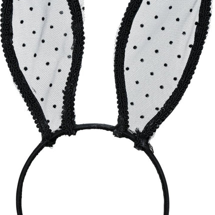 Konijn Haarband Zwart Wit van Fiestas Guirca koop je bij Partywinkel
