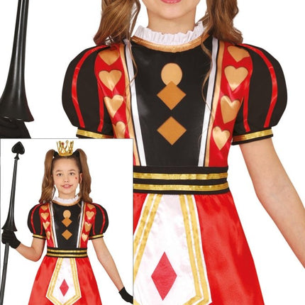 Koningin Jurk Meisje Harten - Partywinkel - 8434077784655