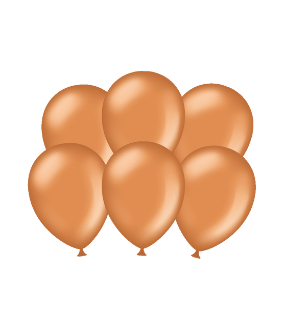 Koperen Ballonnen Chroom 30cm 6st van Paper Dreams koop je bij Partywinkel