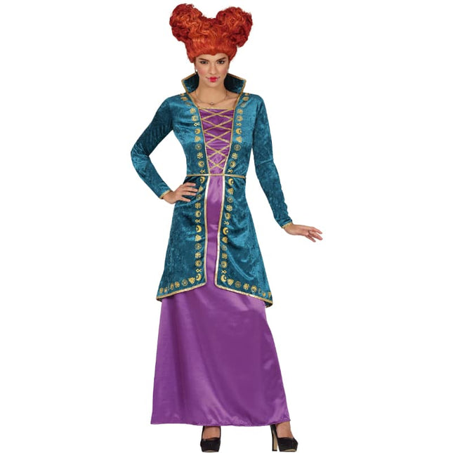 Kostuum Jurk Sister Witch Blauw Paars Dames van Fiestas Guirca koop je bij Partywinkel