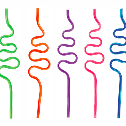 Kronkel Rietjes 19,7cm 12st van Unique koop je bij Partywinkel