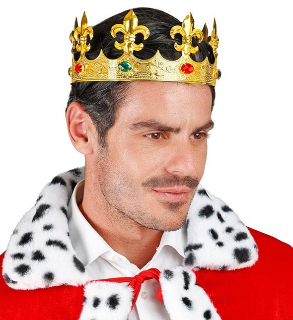 Kroon Metaal Goud Met Edelstenen van Widmann koop je bij Partywinkel