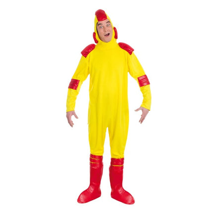 Traje La Denrée para hombre, amarillo y rojo