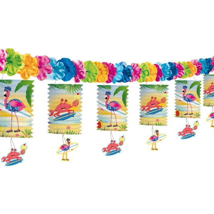 Lampionnen Slinger Flamingo 3,6m van Folat koop je bij Partywinkel