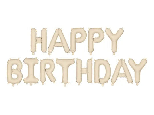 Globo Happy Birthday, 340x35cm, beige