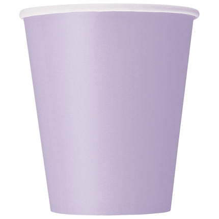 Lavendel Bekers 266ml 14st van Unique koop je bij Partywinkel