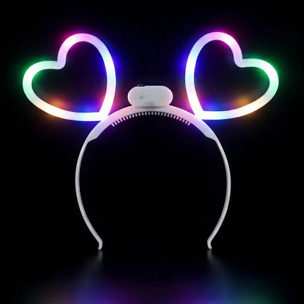 LED diadeem Glowing hearts van Boland koop je bij Partywinkel