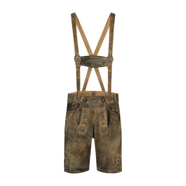 Lederhose Bruin Heren Leer van Haus Huberts koop je bij Partywinkel