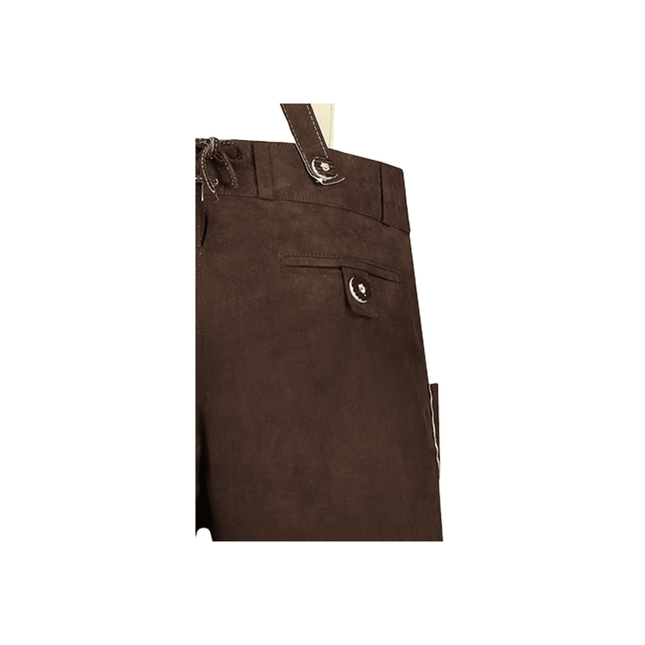 Lederhose Donkerbruin Heren van Haus Huberts koop je bij Partywinkel