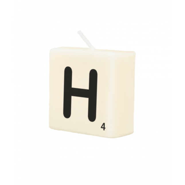 Letter Kaarsje H 4cm van Paper Dreams koop je bij Partywinkel
