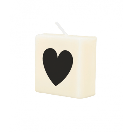 Letter Kaarsje Hartje Zwart 4cm van Paper Dreams koop je bij Partywinkel